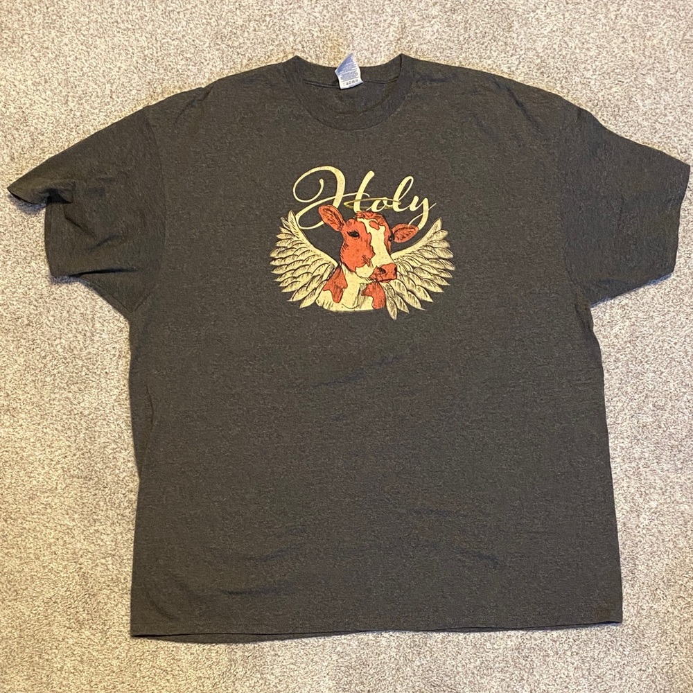 Holy cow women’s T-shirt charcoal gray 2XL